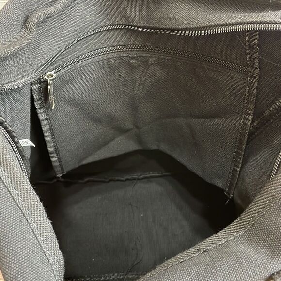 JUDY BLUE CANVAS TOTE BAG IN BLACK - Picture 5 of 5